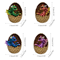 Miniatyrbild 6 av 8: Simuleringar Kristall Drake Ägg Prydnader Skrivbordsdekorationer Blanka Harts Drakägg Prydnader Present till Vänner och Familj