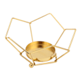 Miniatyrbilde 5 av 8: Lysestake Nordisk Enkel Geometrisk Jernramme Metallhåndverk Elektroplettering Lysestake Ornament