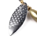 Miniatyrbillede 7 af 8: 5 stk 9,8 cm fiskeblink med roterende paljet, hårdmetal fiskegrej sæt til basørred laks gedde Ferskvands saltvand