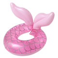 Miniatyrbillede 7 af 7: Oppustelig Flyderingsbadering i PVC, Tykkere, Pink Fiskestjert Form, Pool Float Tube Ring til 3-8 År Gamle
