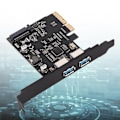 Pikkukuva 6 / 8: USB3.2 Laajennuskortti TYPE‑C+TYPE‑A Pöytäkoneen Laajennuskortti ASMedia ASM3142 10Gbps