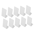 Miniatyrbilde 6 av 8: 10 stk Akryl Ørepynt Holder Organizer Ørepynt Smykker Oppbevaring Display Stativ Utstillingsvindu Øredobber Display Stativ Ørepynt Oppbevaring Hvit