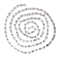 Miniatyrbild 4 av 8: 7-delad ihålig tärningssats i mässing med vackra polyeder-tärningar med blå siffror för spel