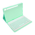 Miniatyrbillede 2 af 8: Tablet Tastatur BT-forbindelse PU Læder Præcise Udskæringer Vandafvisende Trådløs Tastatur til Tab S9 11in 2023 Grøn