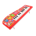 Miniatyrbillede 2 af 8: Kids Piano Legetøj Keyboard Tegneserie Multifunktion elektronisk instrument for begyndere Rød