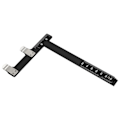 Miniatyrbillede 4 af 8: T-formet bue lineal Foldbar design 2-sidet skala aluminiumlegering L bue måleværktøj til sammensatte recurvebuer Rød