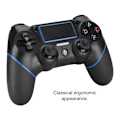 Miniatyrbillede 7 af 8: PS4-3 Trådløs Spilcontroller ABS Sort Klassisk Ergonomisk Udseende