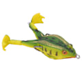 Miniatyrbillede 6 af 8: Frøfiskeblæksprutte Blød silikone kunstig frøfiskeblæksprutte Fiskedrag med dobbelt propelben Guldgrøn