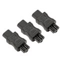Pikkukuva 5 / 8: 3 kpl IEC320 C8 - IEC320 C5 virtapäätä, IEC320 uros C8 - naaras C5 virtapistokkeen sovitin PDU-kotelon UPS-pistorasialle