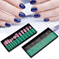 Miniatyrbild 6 av 8: Nagelborr Bits Nålsats Nagelpolering Burr Manikyr Pedikyr Tillbehör Verktyg(12+30st )