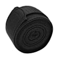 Miniatyrbillede 8 af 8: 1 par elastiske håndbandage Stansende håndindpakningsbeskyttelse til boksning Muay Thai (sort, 2,5 m)