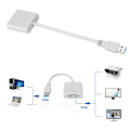 Miniatyrbild 5 av 8: USB 3.0 till VGA Adapterkabel för Win 7/8 System (Vit)