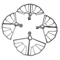 Miniatyrbillede 1 af 8: 4 stk Propellerbeskyttelse Semi-lukket Professionel RC Propellerbeskytter til Mavic 2 Pro Grå