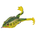 Miniatyrbillede 2 af 8: Frøfiskeblæksprutte Blød silikone kunstig frøfiskeblæksprutte Fiskedrag med dobbelt propelben Guldgrøn
