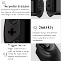 Miniatyrbillede 7 af 8: Sort Game Controller Gamepad til NS Switch Spillekonsol Joystick Plug and Play