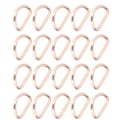 Miniatyrbild 5 av 8: 20 st D-ringar 4x38x23mm Stark Struktur Brett Använd Elegant Utseende DIY Hantverk för Väskor Plånböcker Armband Guld