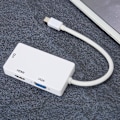 Pikkukuva 6 / 8: 3 in 1 DP -muunnin MiniDP - HDMI DVI VGA -kaapelisovitin, ei tarvitse ulkoista virtalähdettä