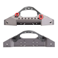 Miniatyrbilde 7 av 8: Metall fremre støtfanger med 2 LED-lys for Traxxas TRX-4 1/10 RC beltebil (titanfarge)