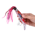 Miniatyrbillede 6 af 7: 13,5 cm kunstige blæksprutteagn Hard Lure Minnow Wobblers Fisketilbehør (rød)