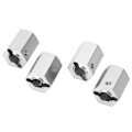 Miniatyrbillede 4 af 8: 4 stk 12 mm Hex Hjulnav Adaptere Udskiftning af Aluminiumlegering RC Bildele med Nøgle til 1/10 Fjernstyret Bil Sølv
