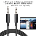 Miniatyrbillede 8 af 8: TPE Sort Bærbart Gaming Headset Hovedtelefon Audio Kabel med 3.5mm Stik til Logitech Astro A10/A40/A30/A50 Med tuning