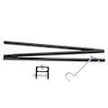 Miniatyrbillede 4 af 8: Campinglygte Stativ Aluminiumlegering Foldbar Lampestang med Enkel Krog med Opbevaringspose til Camping
