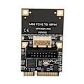 Miniatyrbillede 3 af 8: Mini PCIE til USB3.2 GEN1 Front 19Pin Udvidelseskort 5Gbps USB Hot Swap Udvidelseskort til Windows XP 7 8 10 11 til LINUX