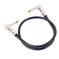 Miniatyrbillede 8 af 8: Guitar Patch-kabel 6,35 mm stik retvinklet Anti-interferens Reducer støj Fleksibel guitareffekt pedalledning