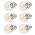 Miniatyrbillede 4 af 8: 6 stk. G45 E27 LED-pære Transparent dæmpbar glødetrådspære til lysekrone bordlamper varmt lys 4W 220V