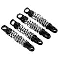 Miniatyrbillede 8 af 8: 4 sæt metal forreste bageste støddæmper dæmpere til WPL D12 1/10 RC bil opgraderinger Dele Sort