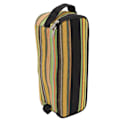 Miniatyrbilde 6 av 8: Camping Kokekar Holder Etnisk Stil Lerretet Multifunksjonell Grønn Stripe Designet Servise Oppbevaringspose for Utendørs Reise