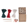 Miniatyrbild 1 av 8: Jul Makrame Hängande Dekor Kit Rep Träpinnar Ringar Klockor Pärlor DIY Set