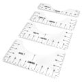 Miniatyrbild 2 av 8: 4PCS T-shirt linjal guide verktyg för vuxna ungdom småbarn spädbarn kläd mätlinjal transparent
