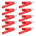 Pikkukuva 2 / 8: 10 kpl krokotiilipidikkeen testauspuristin 10 mm aukko 10 A 4 mm: set pistorasiatarvikesarjalla KitRed