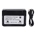 Miniatyrbillede 1 af 8: 2S Balanceoplader 7.4V LiPo Batterioplader til Wltoys RC Bil Båd Fly Legetøj Sort