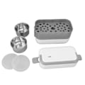 Miniatyrbillede 4 af 8: Bærbar Elektrisk Frokostboks i Rustfrit Stål Indre Liner Lækagesikker Opvarmet Frokostboks til Kontor Rejse Sovesal EU Stik 220V