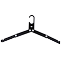 Miniatyrbillede 1 af 8: Rejse Hænger Foldbar Design Aluminium Legering Høj Styrke Letvægts Foldbar Tøj Hænger til Hjem Tirp Sort