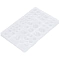 Miniatyrbillede 7 af 8: Hjerteformet Silikoneform Geometrisk Oval Halvcirkel Vanddråbeform DIY Silikoneforme til Fondantkage Chokolade