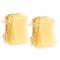 Miniatyrbillede 8 af 8: 100 stk. Organza Poser 10x15cm Gennemsigtige Gaveposer Mesh Bærbare Smykkeposer Snøre til Bryllup Guld