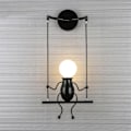 Miniatyrbillede 8 af 8: LED væglamper sving dukke væglamper belysning metalindretning sengeborde lamper soveværelse væglampe
