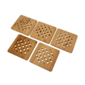 Miniatyrbillede 5 af 8: 5 stk Bambus Hot Pad Bordsmåtte Bambus Trivet Gryde Måtte Varmebestandig til Varme Retter Gryde Skål Tekande Kvadratisk 15CM