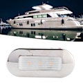 Miniatyrbillede 5 af 8: 12V DC LED Gangstilyslys Oval Form 3 Lampeperler IP67 Vandafvisende til Marinebåd RV Varmt Hvid