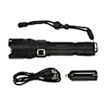 Miniatyrbilde 1 av 8: P50 LED-zoombar lommelykt USB-ladbare lommelykt 5 moduser Belysning for utendørs camping