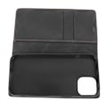 Miniatyrbillede 7 af 8: Wallet Case med Kortholder PU Læder Støtteben Kort Slots Case Holdbart Stødsikkert Telefon Cover All Round Beskyttelse Sort til IPhone 11