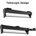 Miniatyrbillede 3 af 5: 1 stk. Udtrækkelig Tøjstativ til at Trække Hængere Ud - Justerbar Teleskopstang (347mm, Sort)