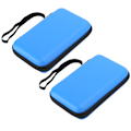 Miniatyrbilde 3 av 8: 2 stk. EVA Beskyttende Hardt Etui Bærbar Oppbevaringsveske for Nintendo 3ds XL Spillkonsoll blå