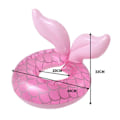 Miniatyrbillede 2 af 7: Oppustelig Flyderingsbadering i PVC, Tykkere, Pink Fiskestjert Form, Pool Float Tube Ring til 3-8 År Gamle