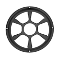 Miniatyrbillede 6 af 8: Højttalerbeskyttelse Mesh Netgitter Cirkel Rund Beskyttende Sort Støvtæt Subwoofer-tilbehør