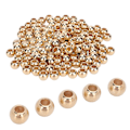 Miniatyrbillede 6 af 8: 200 stk. Resin Perler Bred Anvendelse Blank Overflade Robust Holdbar Livlig Farve Håndværksperler til Smykker Tøj Taske 12mm Guld
