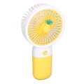 Miniatyrbillede 3 af 8: Mini Håndholdt Ventilator Tegneseriedesign Stærk Vind USB Genopladelig Mini Bærbar Ventilator til Rejser Kontor Hjem